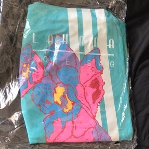Vintage New Old Stock Avon Large Lahana Zippered Nylon Tote Shoulder Beach Bag